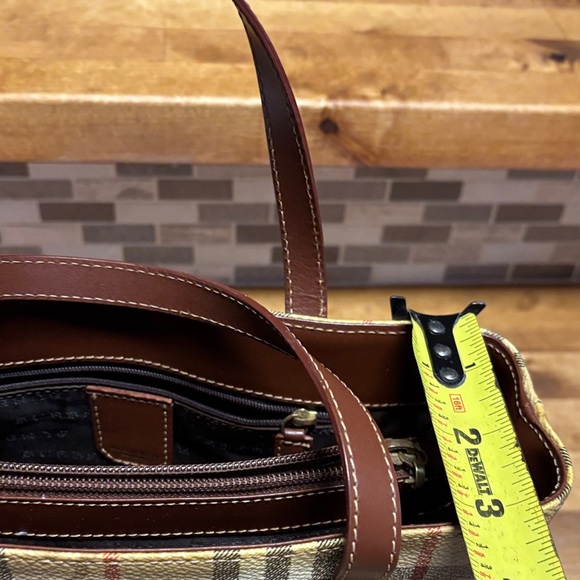 Burberry Beige and Brown Plaid Satchel - Picture 14 of 15